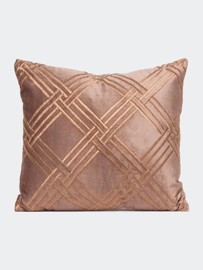 Harkaari Criss Cross Embroidered Velvet Throw Pillow product