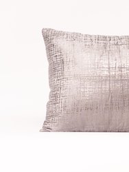 Foil And Cross Stitch Lumbar Throw Pillow - Lilac