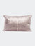 Foil And PU Cross Leather Lumbar Throw Pillow - Lilac