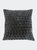 Geometric Heavily Embellished Design Velvet Throw Pillow - Black