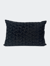 Geometric Heavily Embellished Design Velvet Throw Pillow - Black