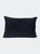 Geometric Heavily Embellished Design Velvet Throw Pillow - Black