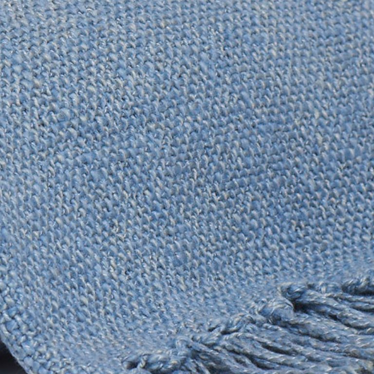Interwoven Textured Throw With Fringe Ends