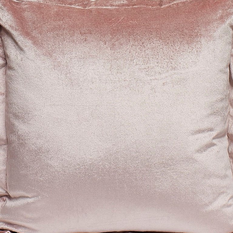Plain Velvet Throw Pillow with Lip Flange Trim