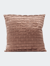 Pleated Brick Design Velvet Throw Pillow - Taupe