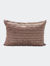 Pleated Brick Design Velvet Throw Pillow - Taupe