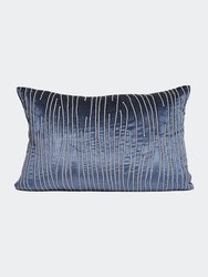 Rope Line Design Throw Pillow - Midnight Blue