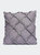 Square Patch Outline Fringe Throw Pillow - Coffee