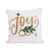 Velvet Hand Beaded Holiday Joy Pillow - White