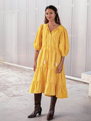 Harper Secret Garden Dress - Goldenrod