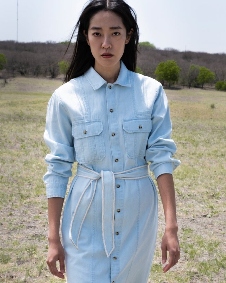 Sage Essential Shirt Dress