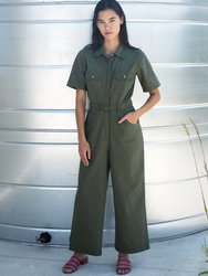 Sage Utility Jumpsuit - Olive