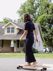 Sage Utility Jumpsuit - Dark Blue Denim