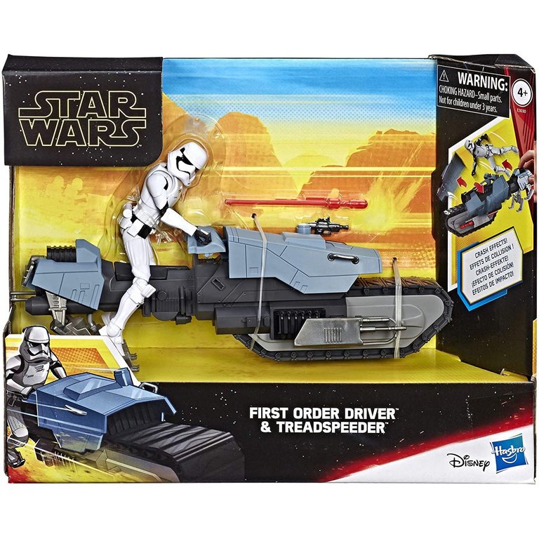 Star Wars The Rise Of Skywalker - First Order Driver And Treadspeeder 5" Scale Figure And Vehicle