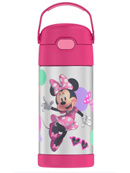 Thermos 12oz FUNtainer Water Bottle with Bail Handle - Pink Minnie Mouse - Pink