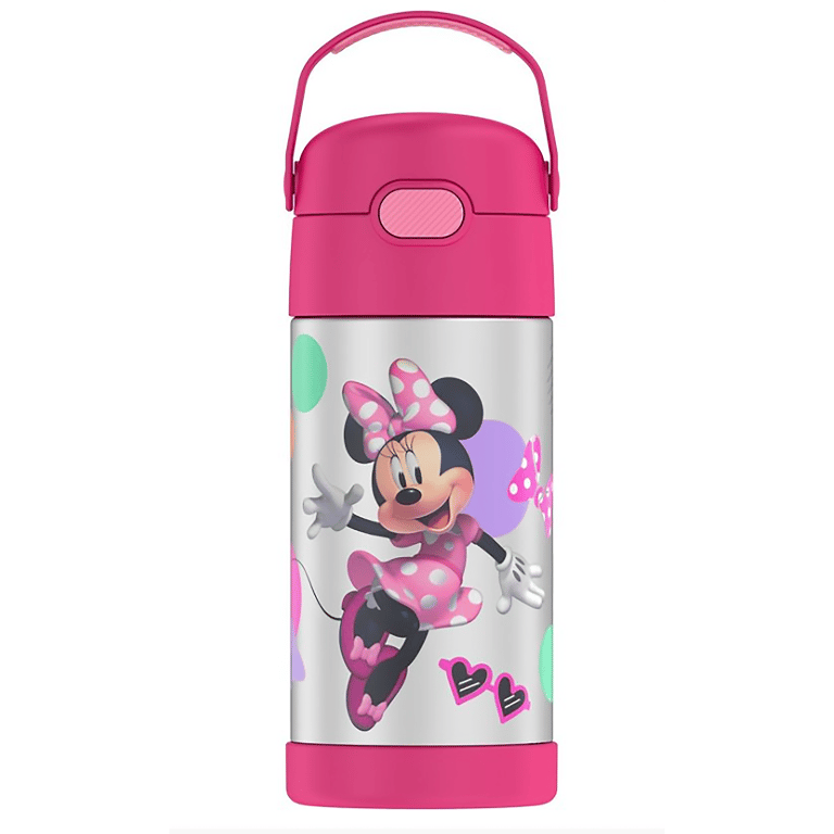 Thermos 12oz FUNtainer Water Bottle with Bail Handle - Pink Minnie Mouse - Pink