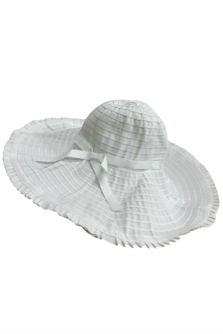 Packable Sun Hat In White - White