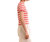 Simone Knit Tee In Coral Stripes