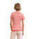 Simone Knit Tee In Coral Stripes