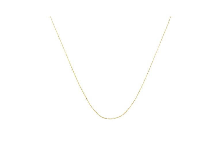 0.5mm Slim and Dainty Unisex Rope Chain Necklace - Yellow
