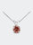1/10 Carat Round Brilliant-Cut Diamond Modern Bezel-Set Solitaire 16"-18" Pendant Necklace - White