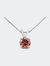 1/10 Carat Round Brilliant-Cut Diamond Modern Bezel-Set Solitaire 16"-18" Pendant Necklace - White