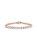 1.0 Cttw Miracle Set Diamond Heart-Link 7" Tennis Bracelet - Rose Gold