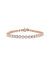 1.0 Cttw Miracle Set Diamond Heart-Link 7" Tennis Bracelet - Rose Gold