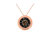 10K .925 Sterling Silver 1/10 Carat Diamond 18" Round Miracle-Plate Two-Tone Pendant Necklace - Rose