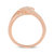 10K Rose Gold 1/2 Cttw Round-Cut Diamond Intertwined Multi-Loop Cocktail Ring - I-J Color, I1-I2 Clarity - Size 8