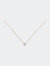 10K Rose Gold 3/10 Carat Round Brilliant-Cut Diamond Modern Bezel-Set Solitaire 16"-18" Pendant Necklace