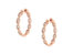 10K Rose Gold Diamond Hoop Earring