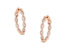 10K Rose Gold Diamond Hoop Earring - Rose