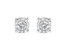 10K Rose Gold Over .925 Sterling Silver 1/5 Cttw Round Near Colorless Diamond Miracle-Set Stud Earrings - White