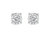 10K Rose Gold Over .925 Sterling Silver 1/5 Cttw Round Near Colorless Diamond Miracle-Set Stud Earrings - White