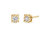 10K Rose Gold Over .925 Sterling Silver 1/5 Cttw Round Near Colorless Diamond Miracle-Set Stud Earrings