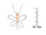 10k Rose Gold Over .925 Sterling Silver Diamond-Accented Dragonfly 18" Pendant Necklace