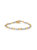 10K Two-Tone Gold 1/2 Cttw Diamond Alternating 3 Stone And X-Link 7" Bracelet - Gold