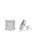 10K White Gold 1 1/10 Cttw Princess Diamond Composite And Halo Stud Earrings