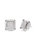 10K White Gold 1 1/10 Cttw Princess Diamond Composite And Halo Stud Earrings
