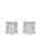 10K White Gold 1 1/10 Cttw Princess Diamond Composite And Halo Stud Earrings - Gold