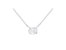 10K White Gold 1/2 Cttw 4 Prong Set Oval Shape Lab Grown Diamond East West Solitaire 18" Pendant Necklace - White