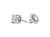 10K White Gold 1/2 cttw Princess-cut Diamond 4 Stone Composite Quad Stud Earring