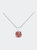 10K White Gold 1/2 Cttw Round Brilliant Cut Lab Grown Diamond 4-Prong Solitaire Pendant Necklace - Pink
