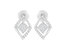 10K White Gold 1/3 Cttw Princess Cut Diamond Double Triangle Composite Stud Earrings - 10K White Gold 