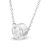 10K White Gold 1/3 Cttw Round Bezel-Set Diamond Solitaire Pendant Necklace