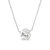 10K White Gold 1/3 Cttw Round Bezel-Set Diamond Solitaire Pendant Necklace - White Gold