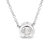 10K White Gold 1/3 Cttw Round Bezel-Set Diamond Solitaire Pendant Necklace