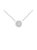 10K White Gold 1/4 Cttw Diamond Flower Pendant Necklace - Adjustable 16-18" Chain - White Gold