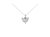 10K White Gold 1.0 Cttw Round-Cut and Princess-Cut Diamond Heart Shaped 18" Pendant Necklace - White